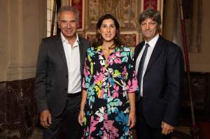 Camera della Moda's president Carlo Capasa; Alessia Cappello, Milan’s assessor for the economic development and labor policies; Matteo Zoppas, president of ICE.