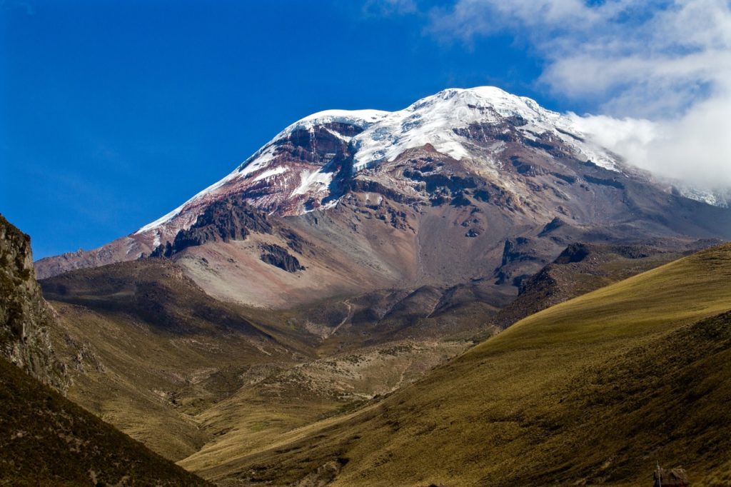 Chimborazo's snow-capped summit 