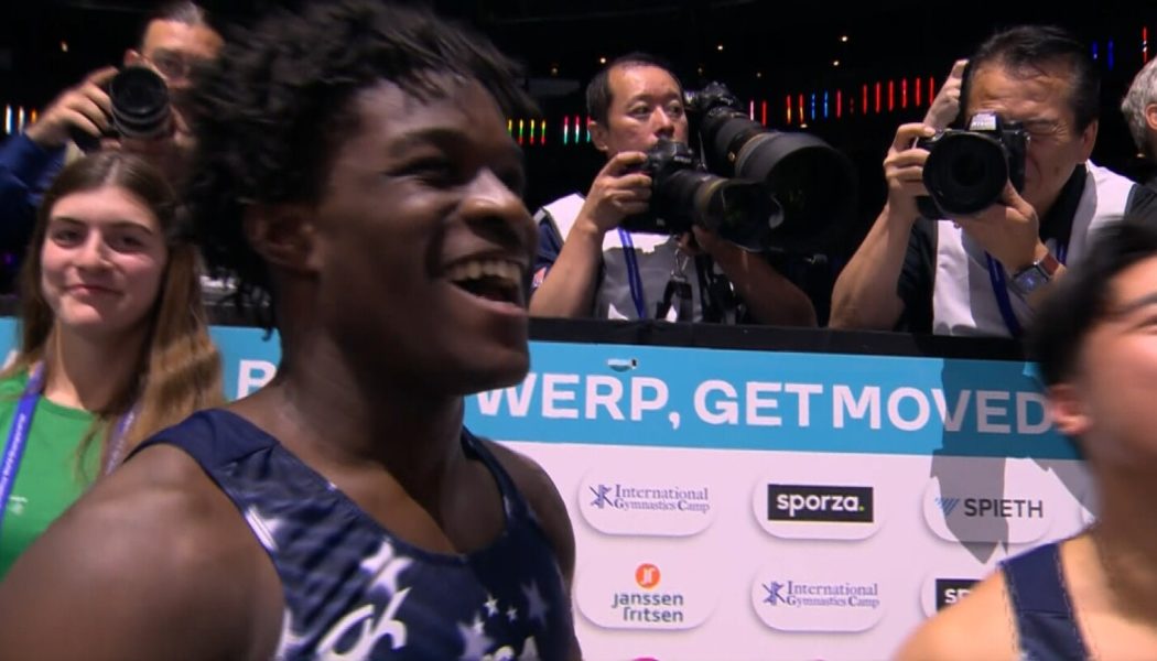 American Fred Richard wins gymnastics worlds all-around medal in dramatic fashion