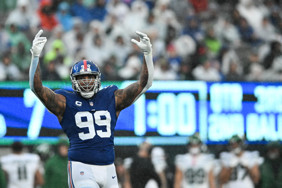 The NFL trade deadline is off and running as defensive end Leonard Williams is headed to the Seahawks, and the Giants will reportedly receive a second- and fifth-round pick for him. (Photo by Kathryn Riley/Getty Images)