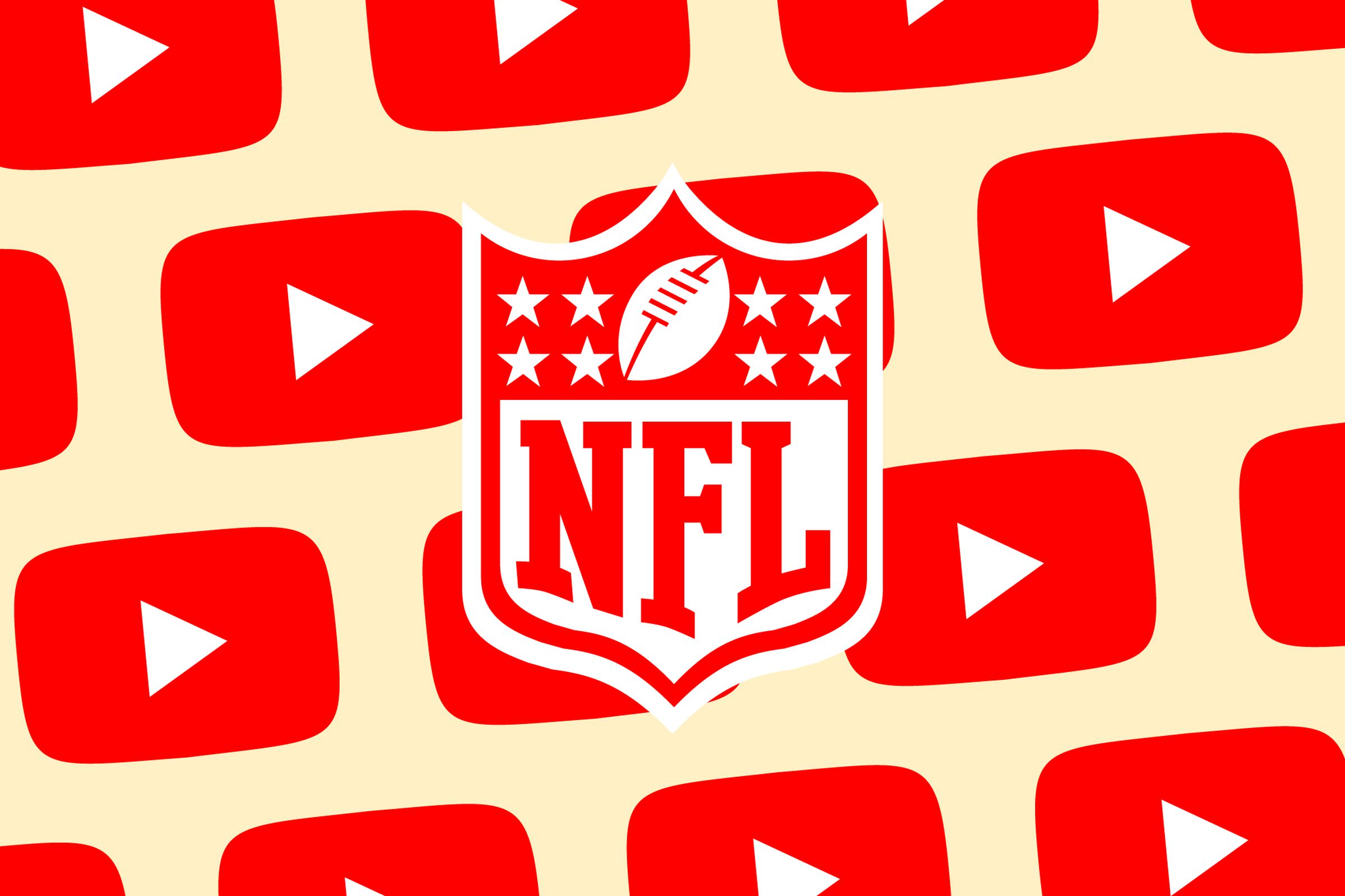 NFL Logo superimposed on YouTube TV logos.