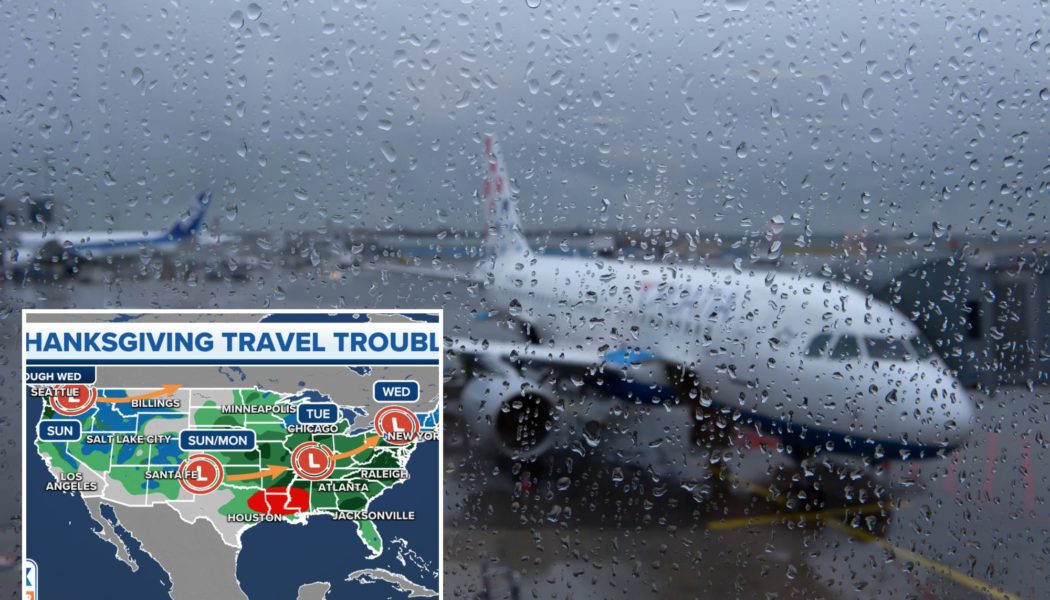 Cross-country storm gathers strength, threatening Thanksgiving travel plans