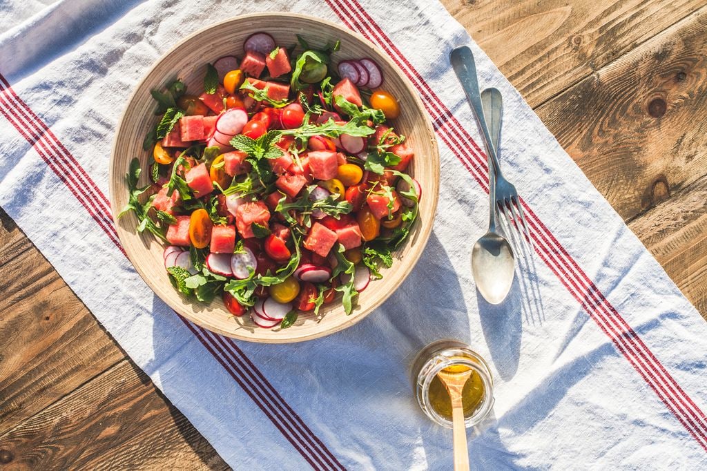 A colourful salad 