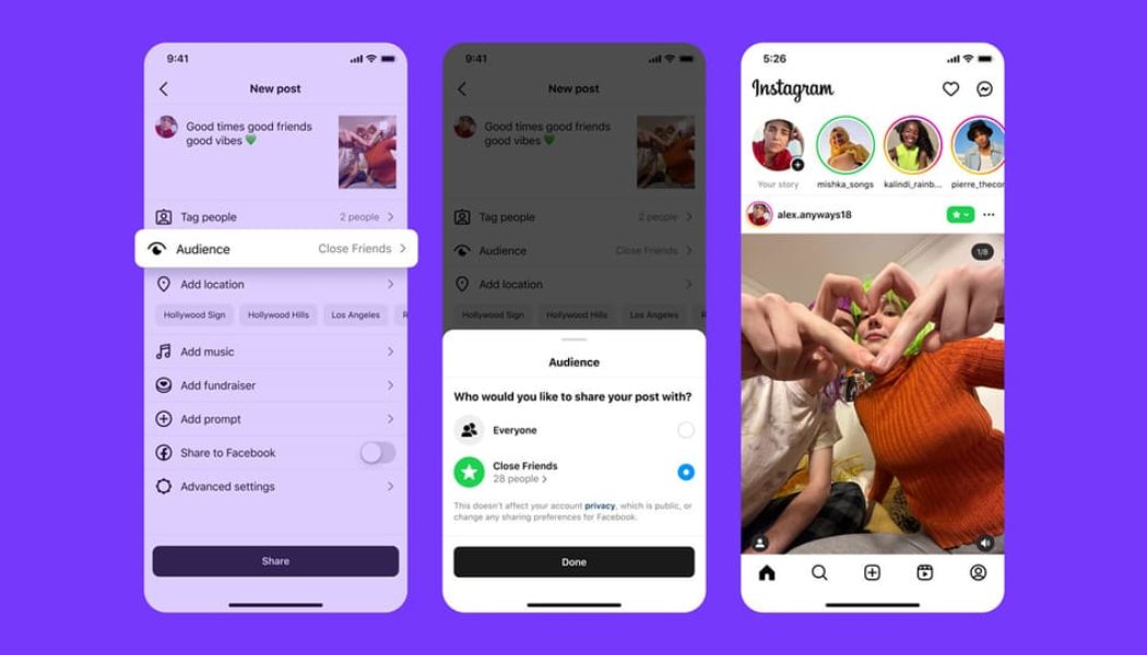 Instagram Now Lets You Share Feed Posts and Reels Exclusively With Your Close Friends