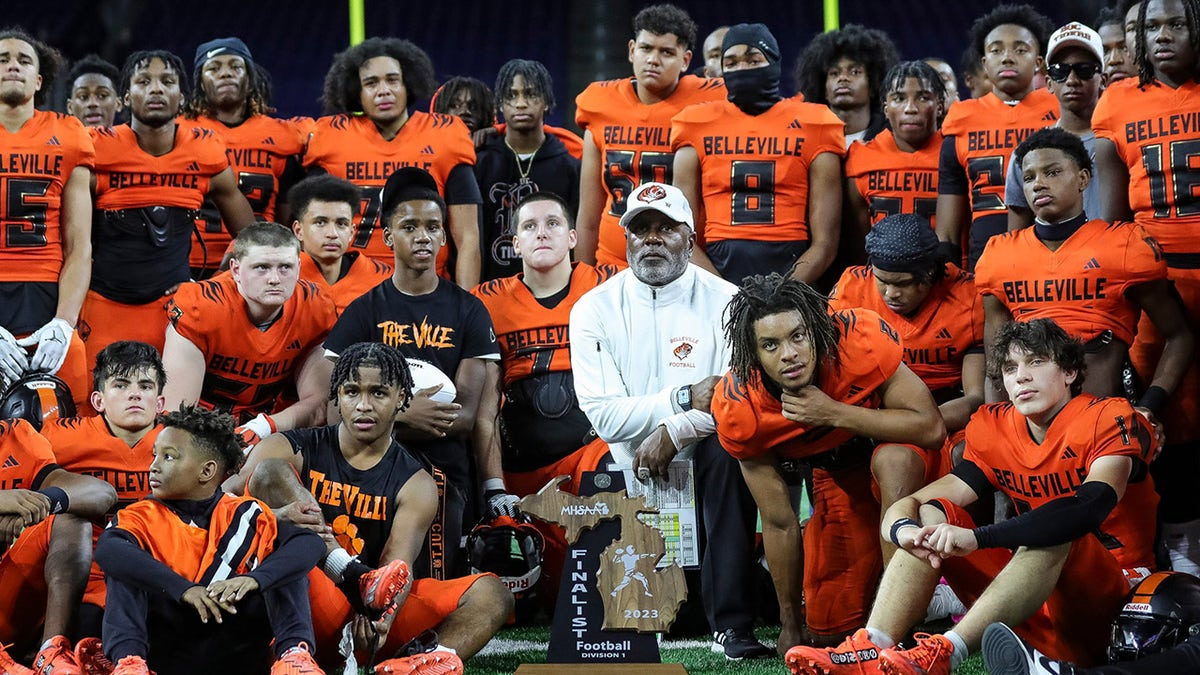 Belleville players pose for a photo