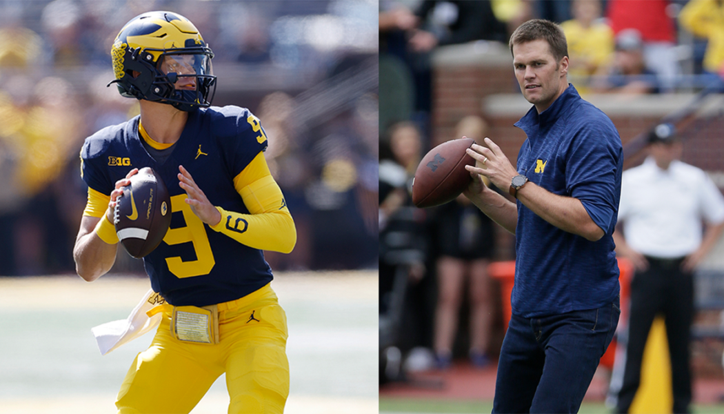 Michigan stars, alum Tom Brady have one-word response to Jim Harbaugh's punishment