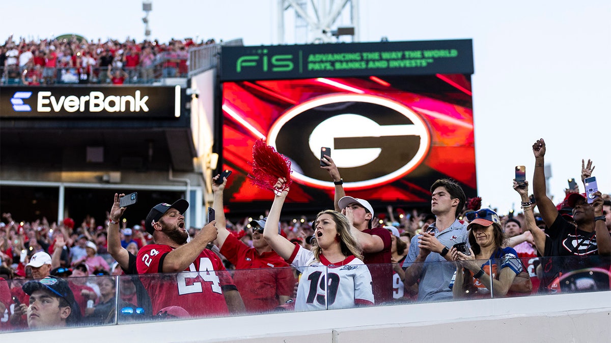 Georgia Bulldogs fans cheer