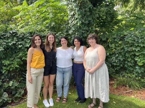 From left: Memnun Seven, nursing student Juliana Ochacher, Collaborative for Educational Services partners Kristen Whitmore, Ezzy Harrison (student intern) and Caitlin Marquis.