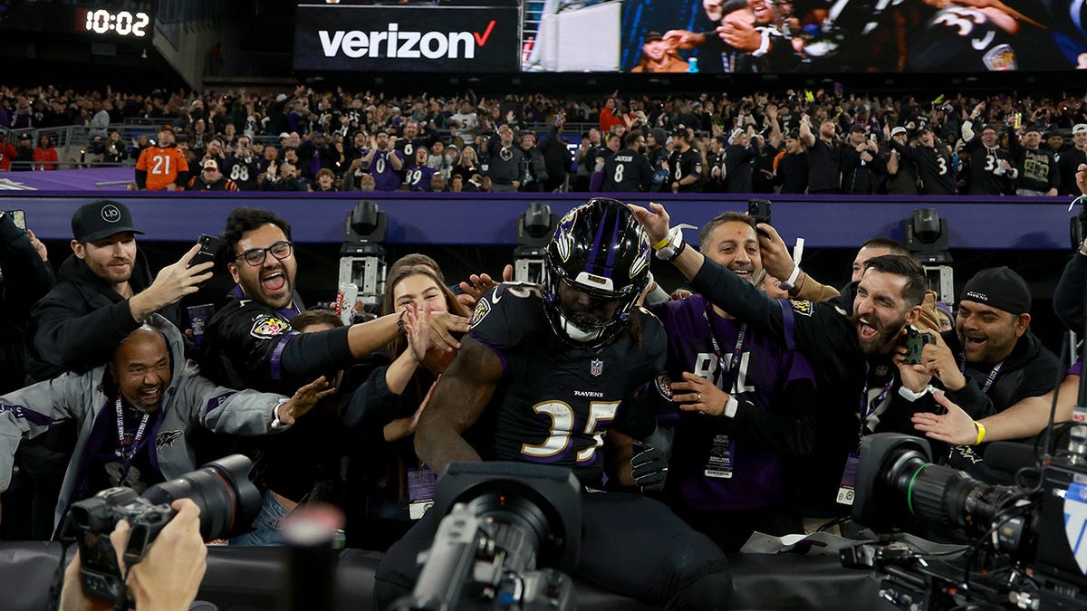 Gus Edwards after touchdown