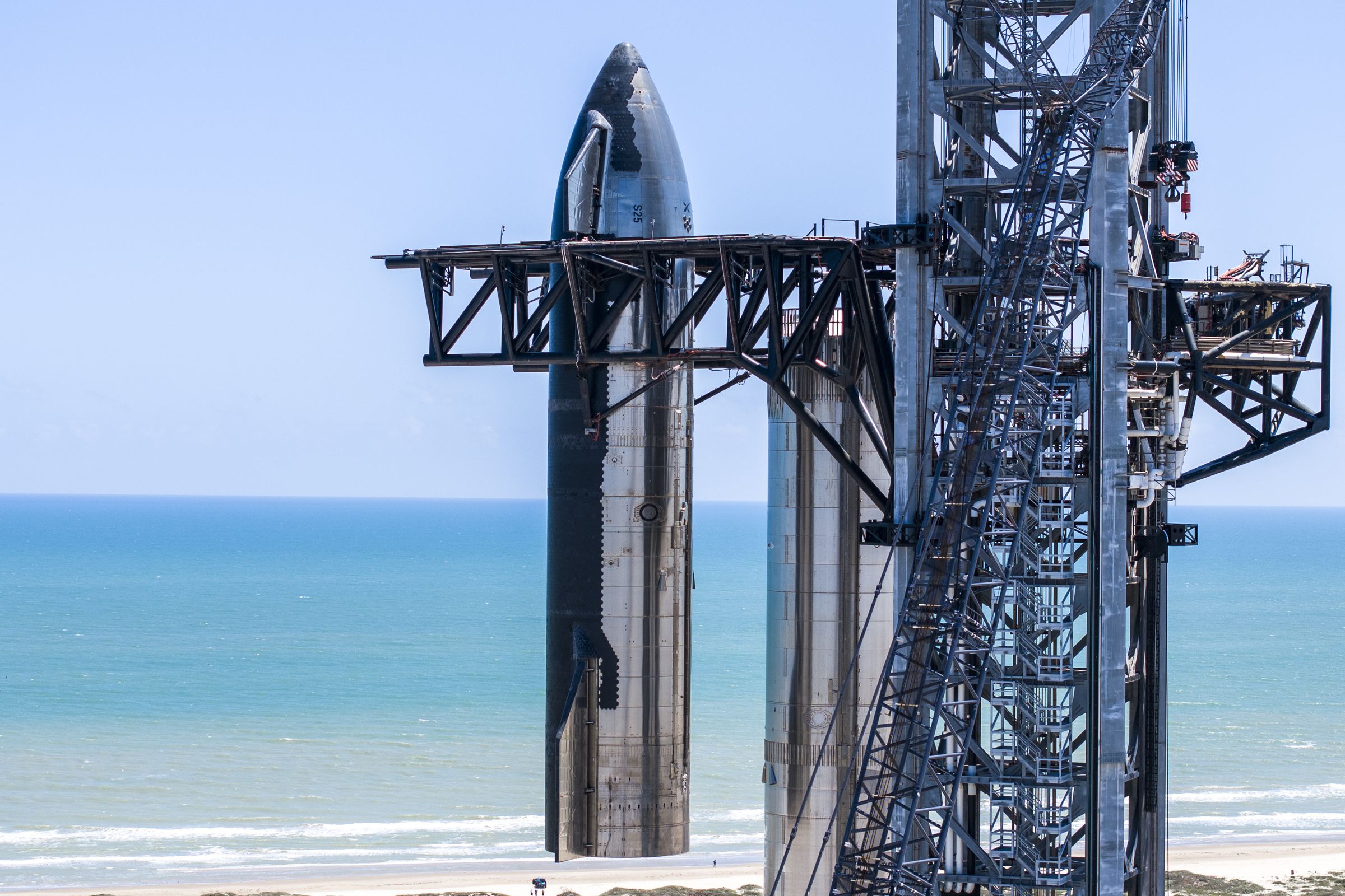 SpaceX’s Starship rocket on its launchpad in South Texas.