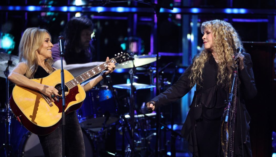 Stevie Nicks and Olivia Rodrigo perform with Sheryl Crow at Rock and Roll Hall of Fame