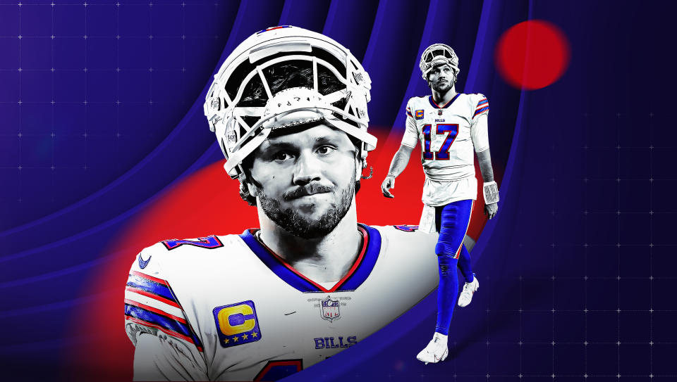 Josh Allen and the Bills are a surprising 6-6 this season. (Taylar Sievert/Yahoo Sports)