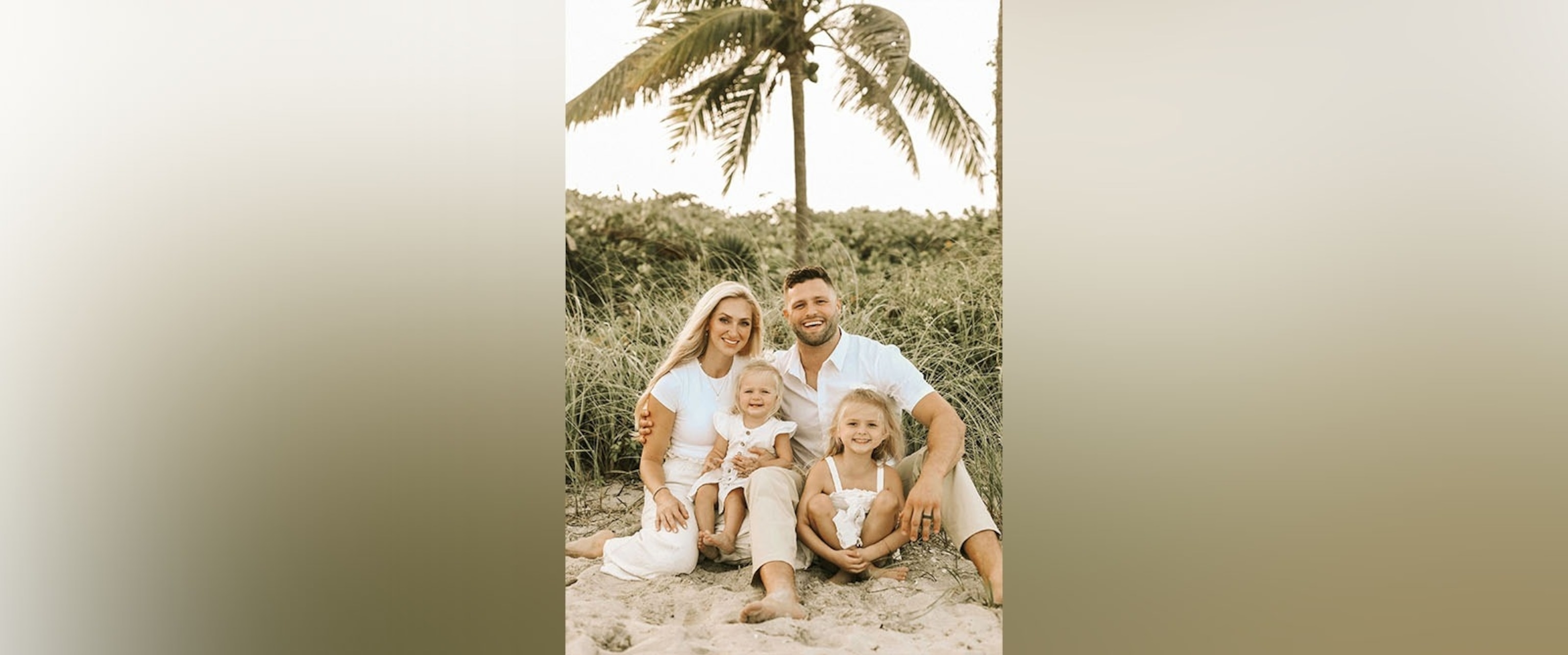 PHOTO: Sarah Biegel is pictured with her husband Vince and their two daughters.
