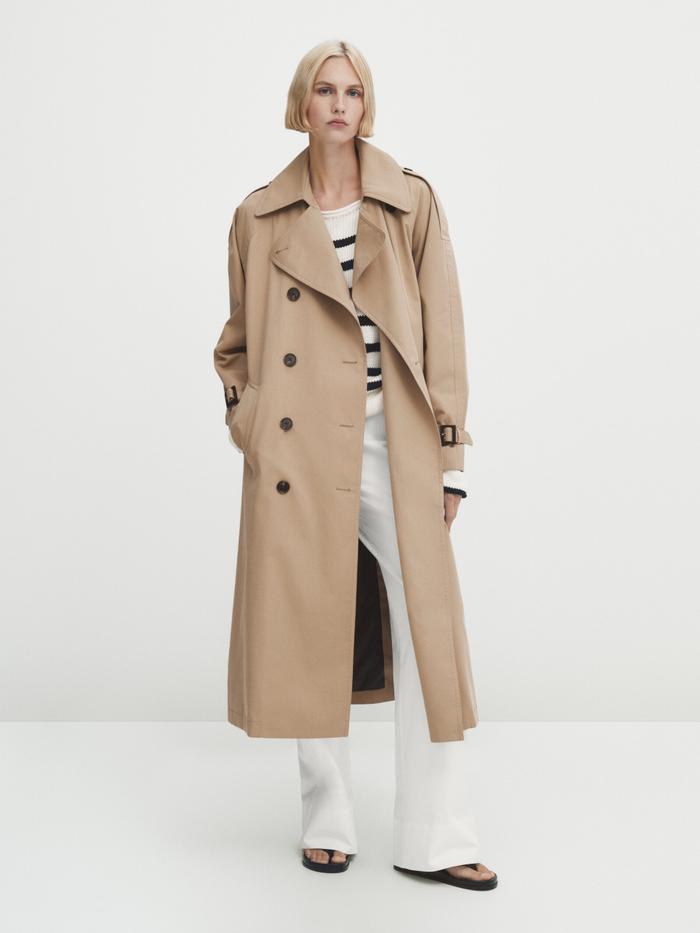 Massimo Dutti Voluminous Trench Coat with Belt