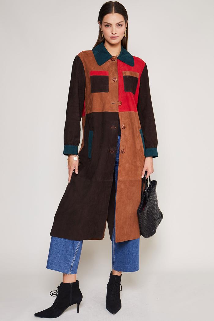 Rixo Milly Patchwork Coat