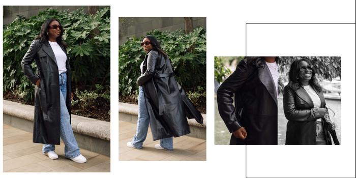 best winter coats 2023: mango leather coat