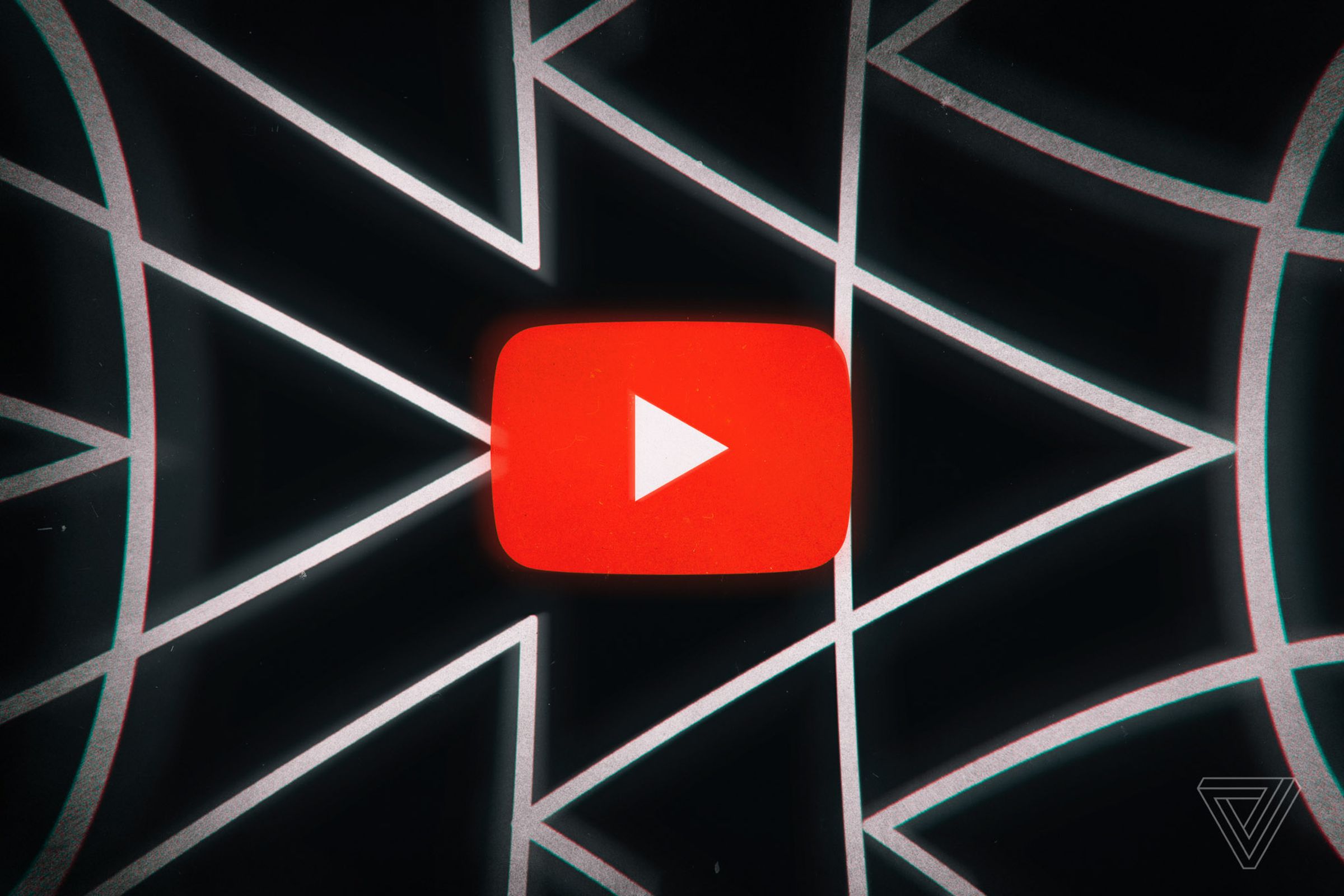 The YouTube logo on a black background