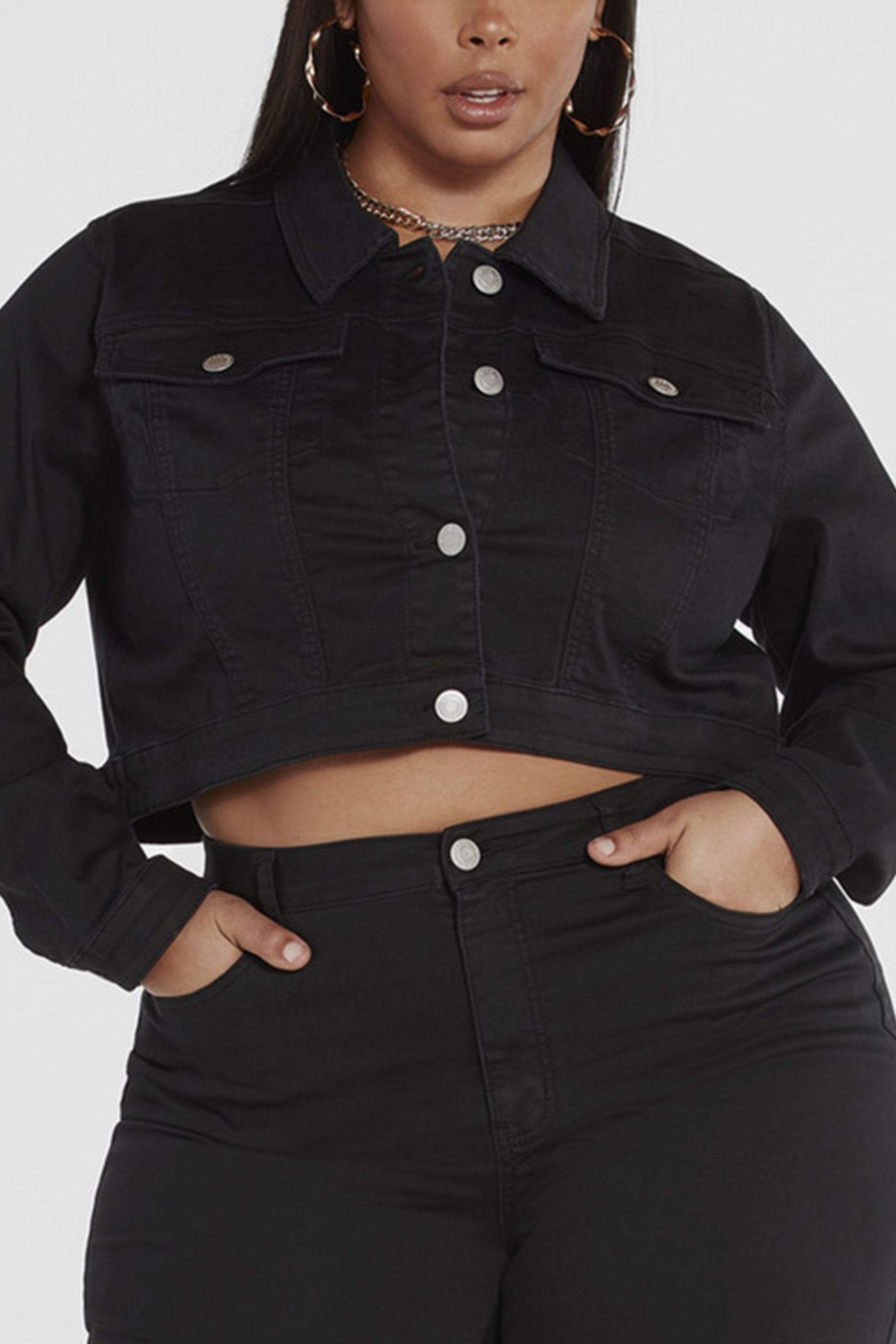 Eve Cropped Denim Jacket 