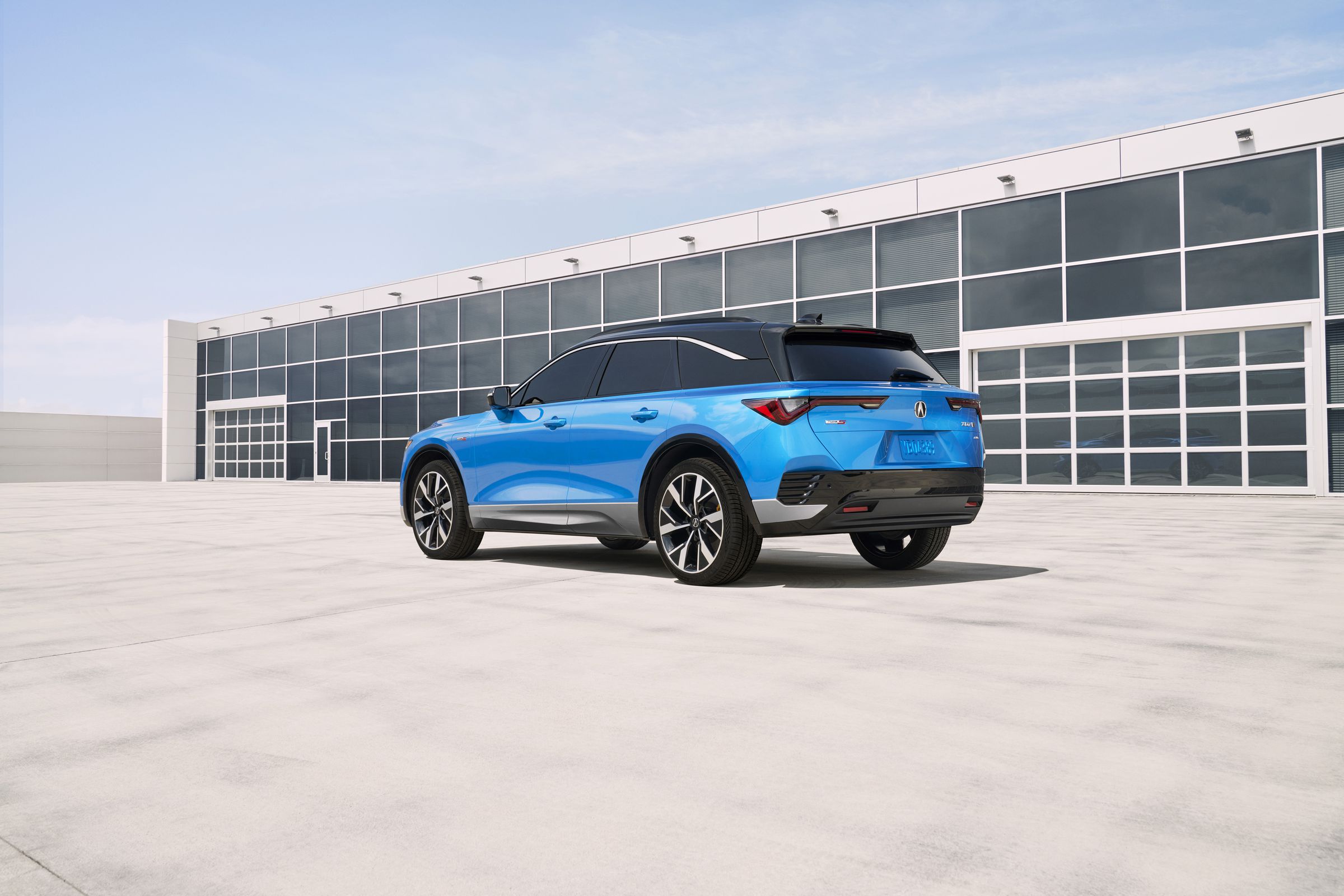 Acura ZDX electric SUV from the rear