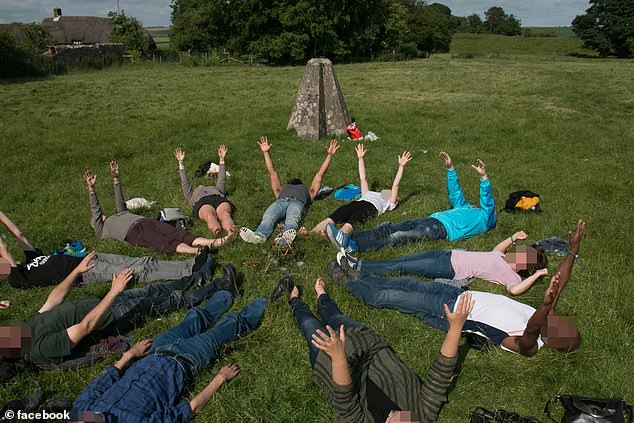 Some of Alex's friends on Facebook include people who appeared to live off-grid, practising rituals, meditation and yoga. This is a picture one of them posted to social media