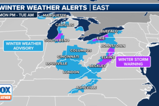 Crashes shut down portion of highway as snow disrupts travel in Great Lakes, Appalachians early this week