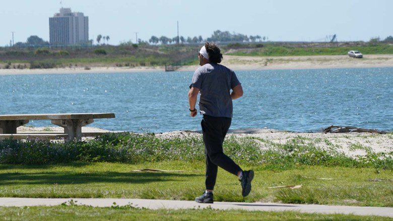 Mission Bay Park has close to 14 miles of paths.