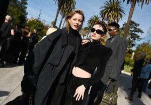 Elizabeth Banks and Rachel Sennott at Balenciaga Ready To Wear Fall 2024 held on December 2, 2023 in Los Angeles, California.