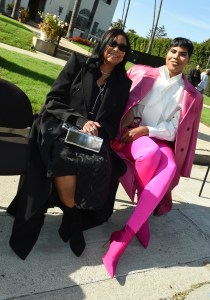 Cookie Johnson and EJ Johnson at Balenciaga Ready To Wear Fall 2024 held on December 2, 2023 in Los Angeles, California.