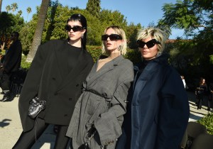 Amelia Gray Hamlin, Delilah Belle Hamlin and Lisa Rinna at Balenciaga Ready To Wear Fall 2024 held on December 2, 2023 in Los Angeles, California.