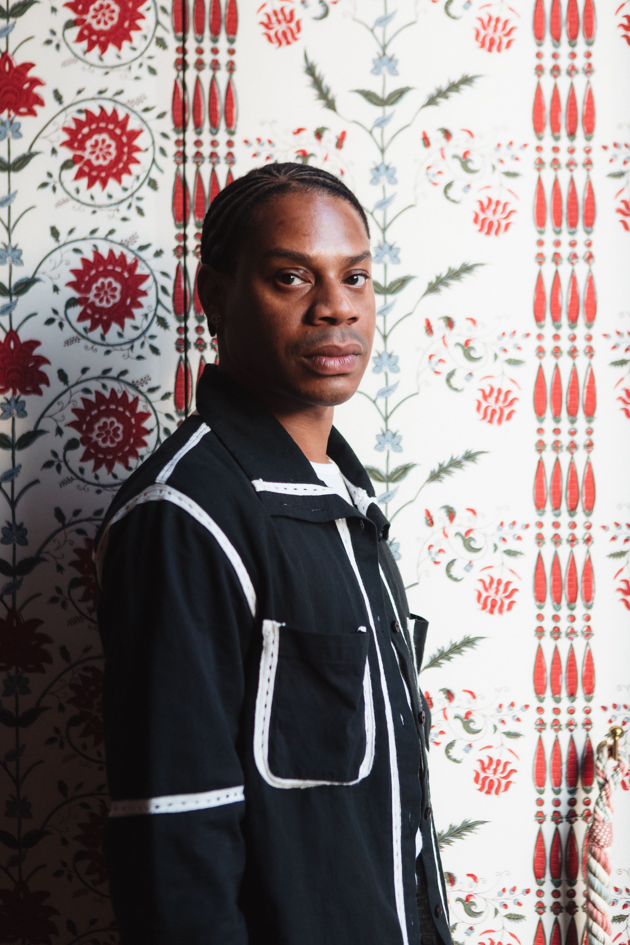 Telfar Clemens at the CFDA x Vogue Fashion Fund 'Americans in Paris' event, Paris Fashion Week, France in March 2018.