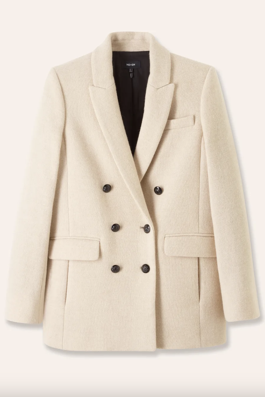 Wool-Blend Blazer Coat