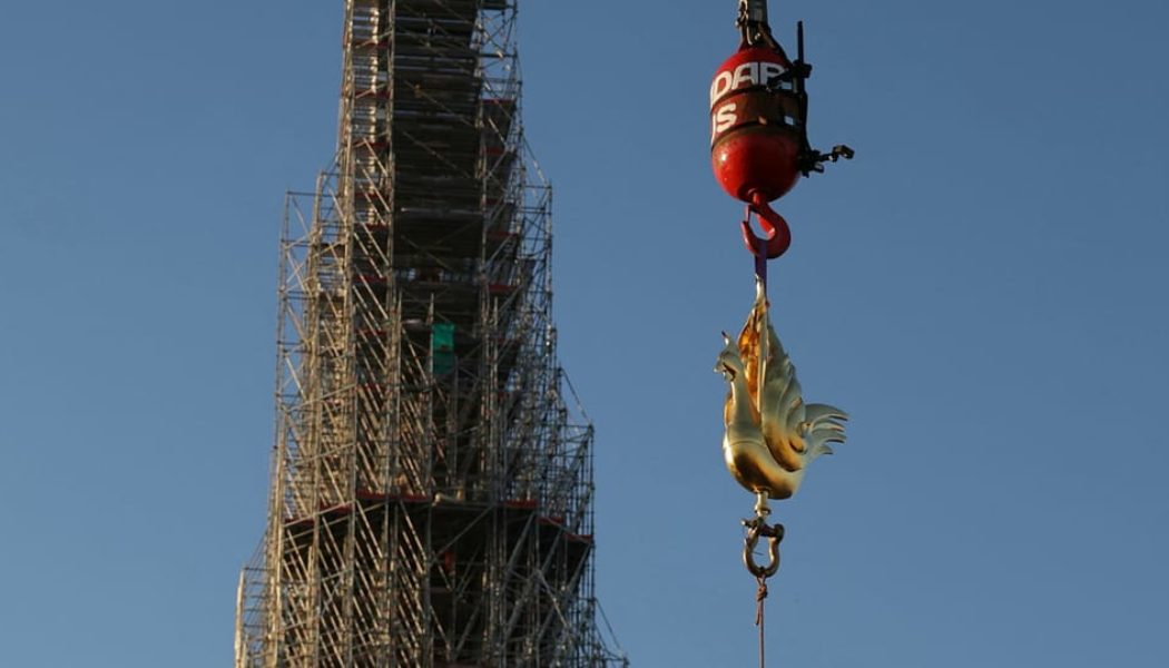 Notre Dame Cathedral Gets a New Golden Rooster Sculpture