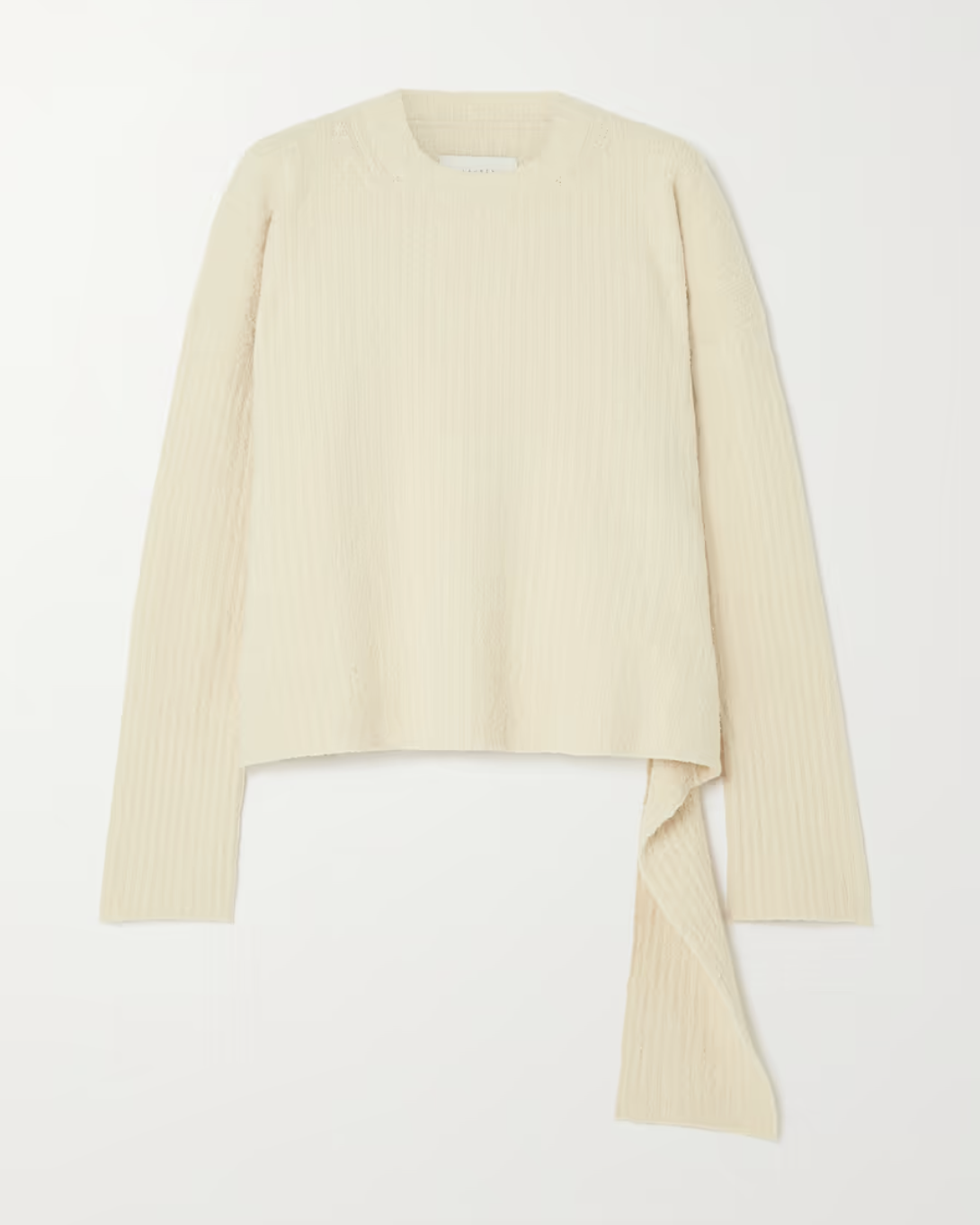 Draped Ribbed Sweater