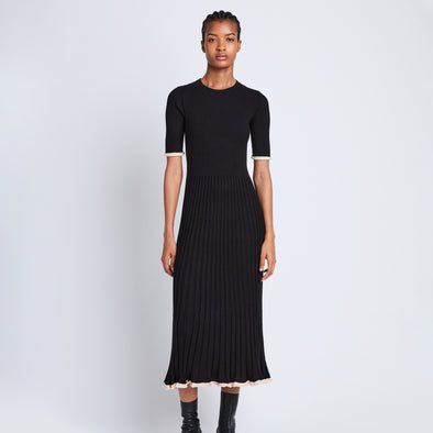 Silk Cashmere Rib Knit Dress