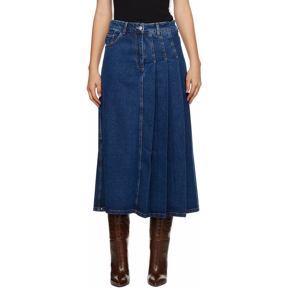 Blue Bier Denim Midi Skirt