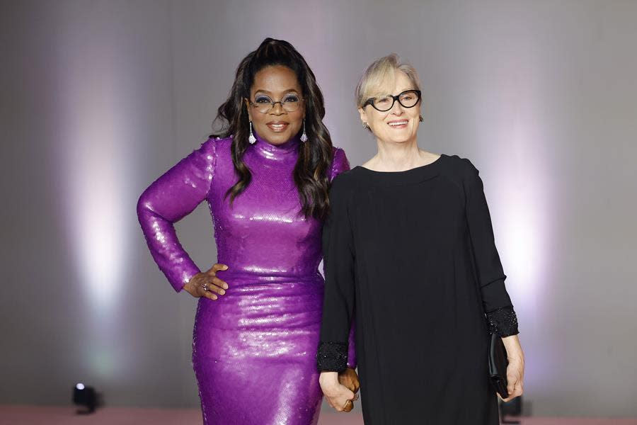 Honorees Oprah Winfrey and Meryl Street. Source: Getty