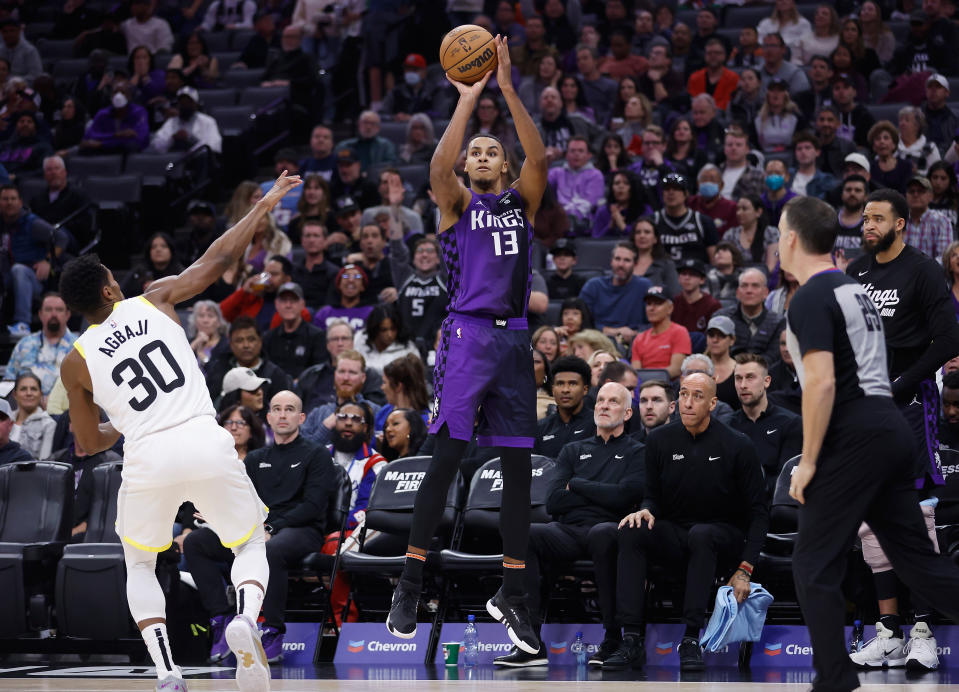 Keegan Murray made 11 straight threes on Saturday. (Lachlan Cunningham/Getty Images)