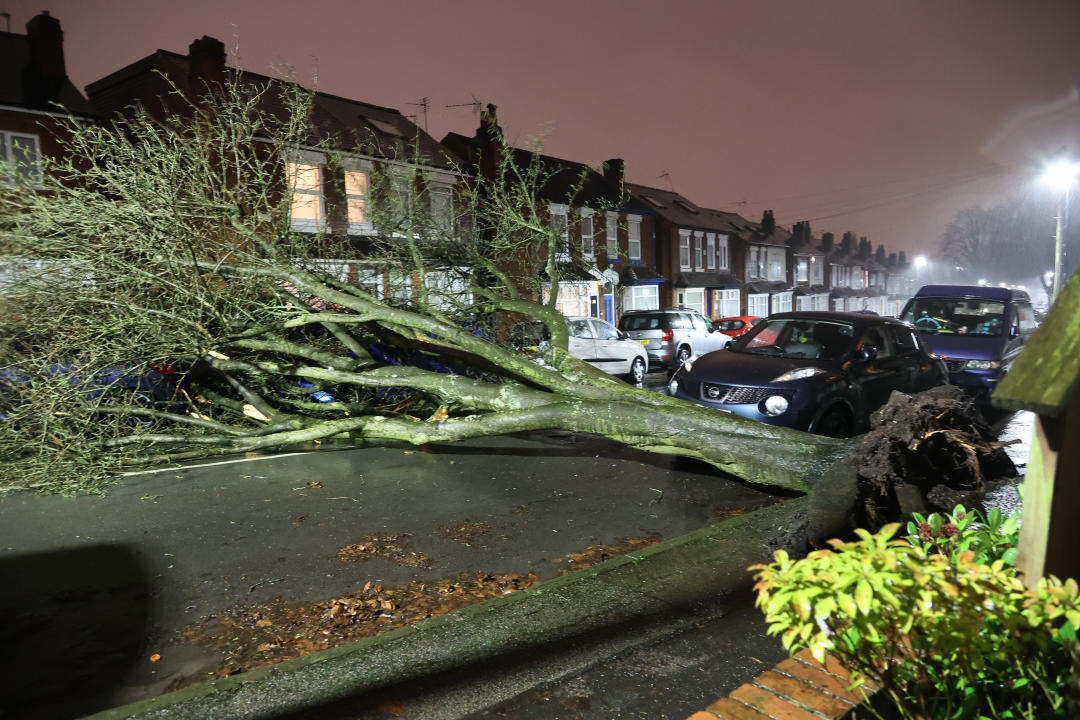 HIgh winds in Birmingham. (SWNS)