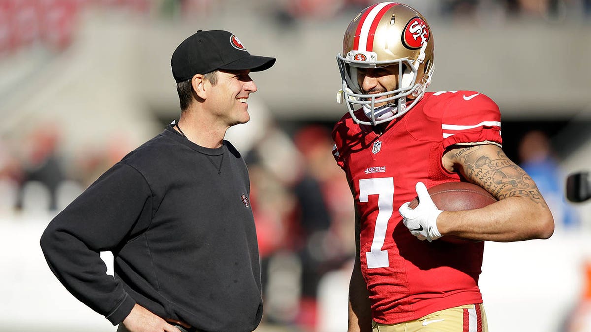 Harbaugh, Kaepernick before Niners game