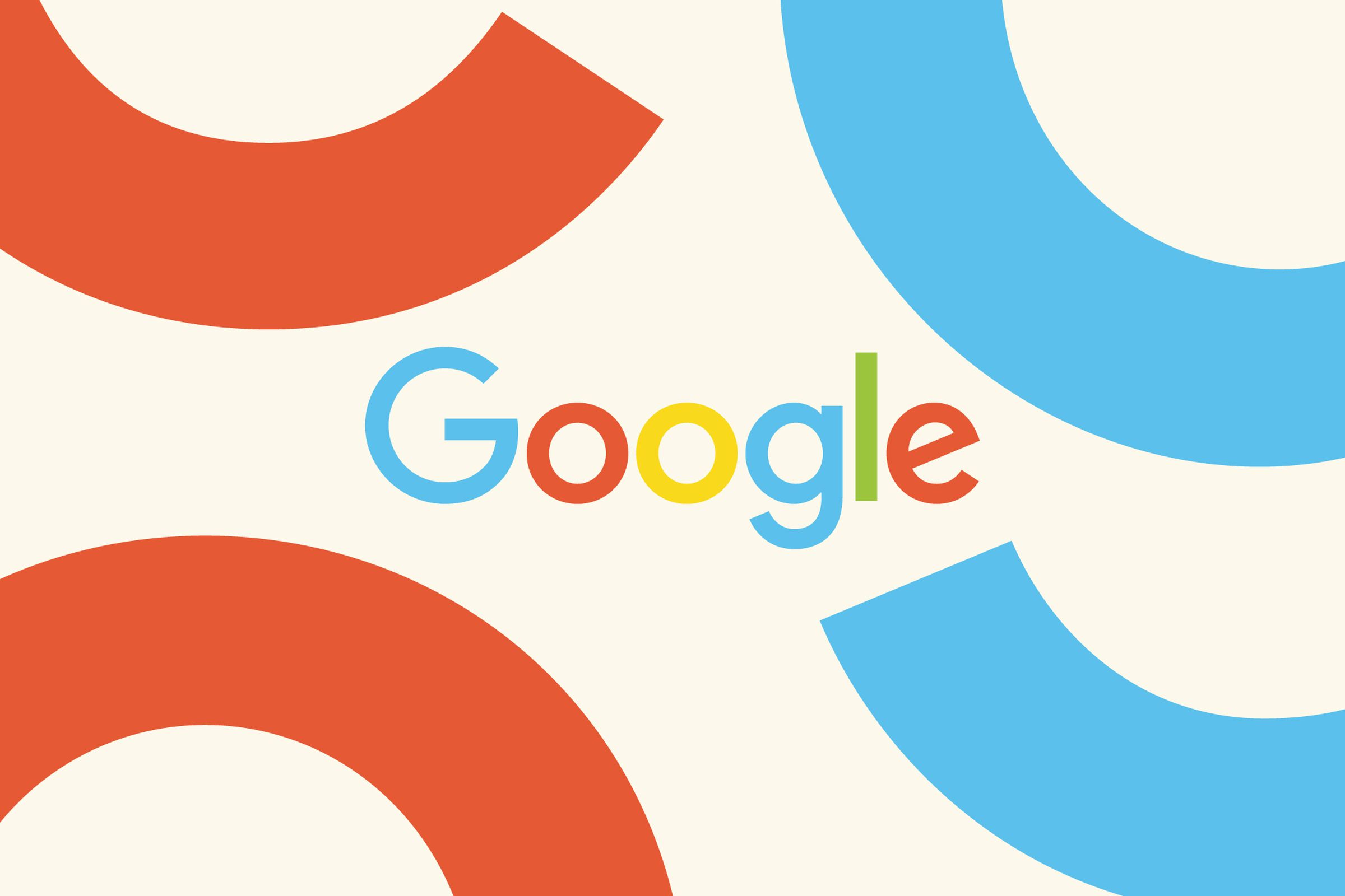 Google logo with colorful shapes