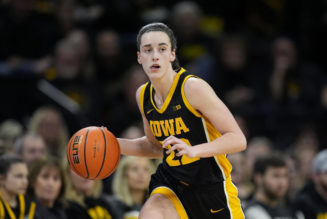 Iowa's Caitlin Clark OK after court-storming Buckeyes fan knocked her down following Ohio State upset - Yahoo Sports