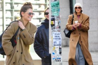 Katie Holmes Won't Stop Wearing the Classic Coat Style I Always See in Paris