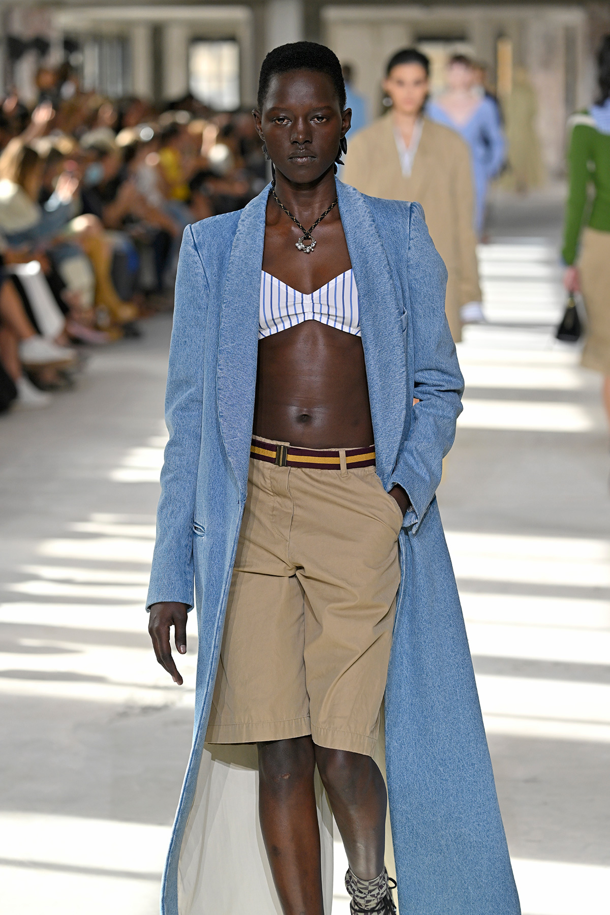 A model walks the runway during the Dries Van Noten Womenswear Spring/Summer 2024 show as part of Paris Fashion Week on September 27, 2023 in Paris, France.