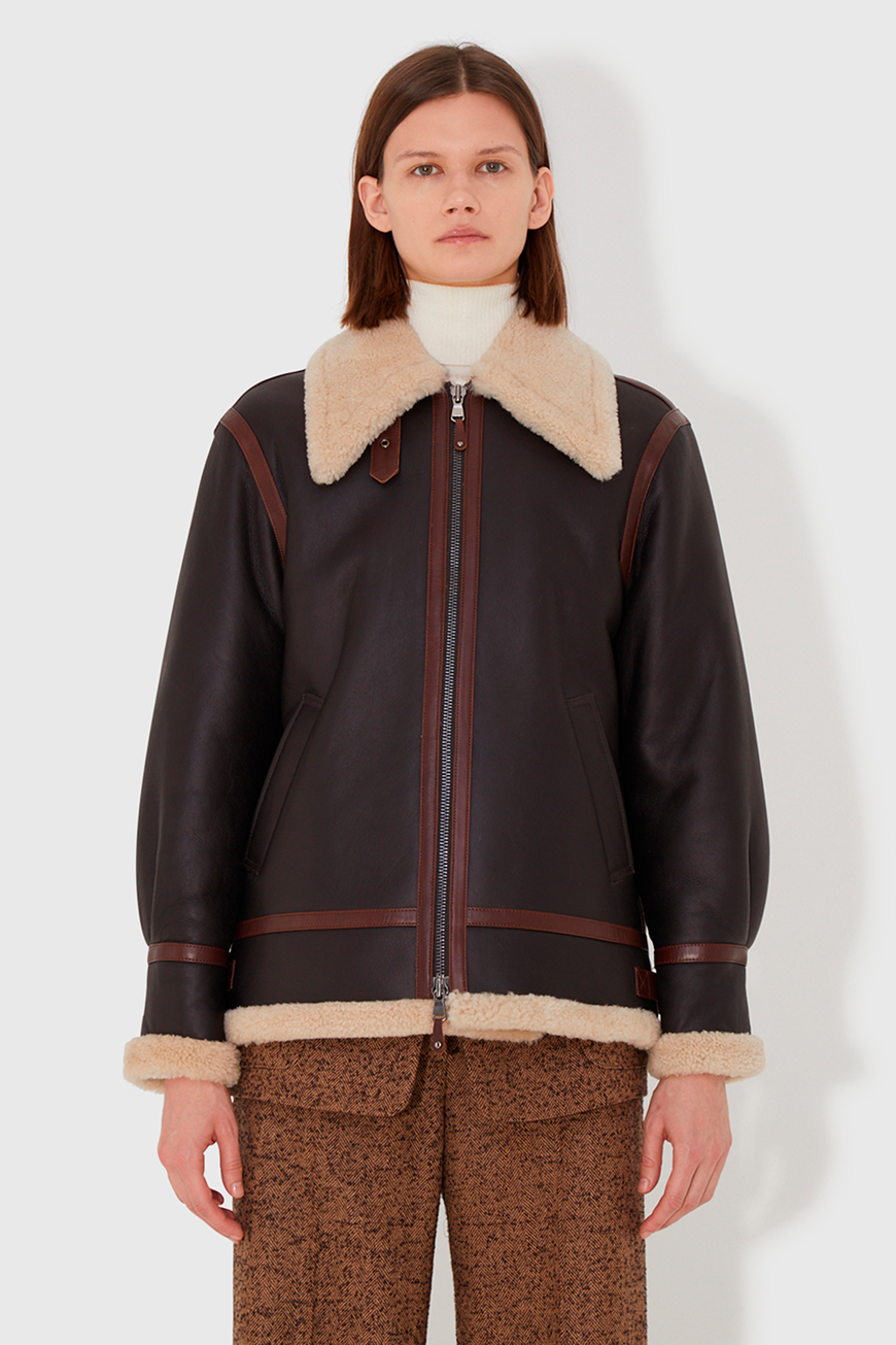 Wood Wood Helena shearling jacket