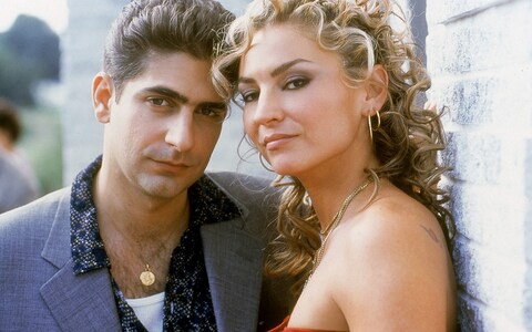 Michael Imperioli as Christopher Moltisanti and Drea de Matteo as Adriana La Cerva in The Sopranos