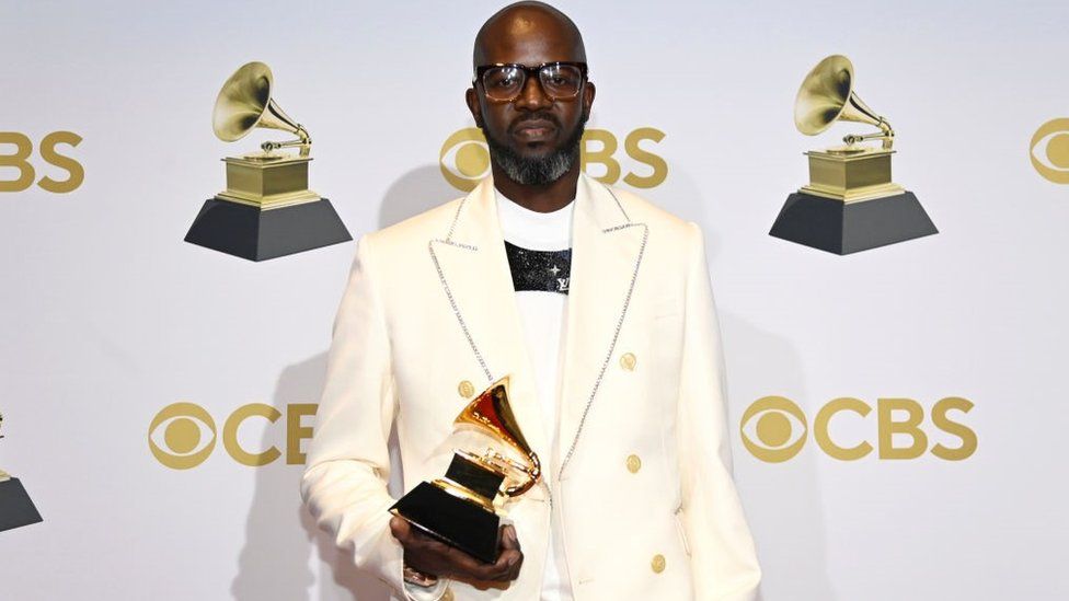 Black Coffee with his Grammy award