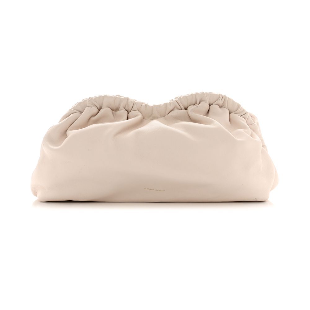 Lambskin Cloud Clutch White