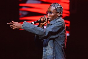 ATLANTA, GEORGIA - SEPTEMBER 03: Rapper Blaqbonez performs onstage during The 16th Headies Awards at Cobb Energy Performing Arts Centre on September 03, 2023 in Atlanta, Georgia. (Photo by Paras Griffin/Getty Images)