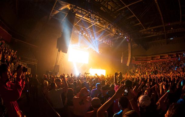 Zeds Dead performs at the 1stBank Center in Colorado on Oct. 11, 2013. Photo by Shannon Shumaker, heyreverb.com.