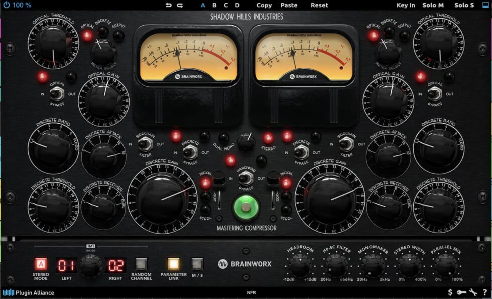 The Shadow Hills mastering compressor from Brainworx. A good example of why mastering can feel like such a dark art.